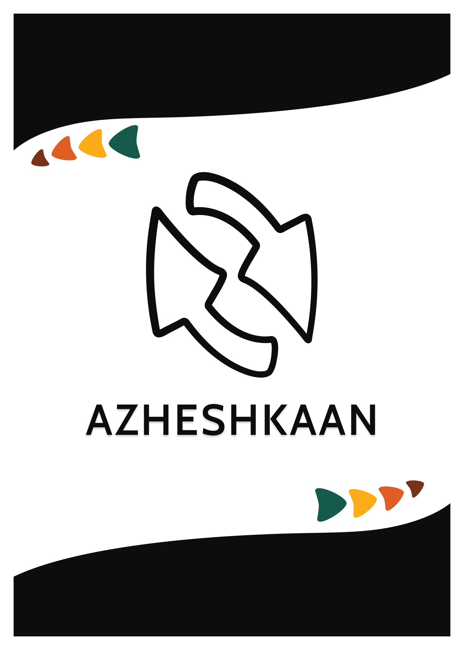 The page of a sketchbook with sketches of cards.